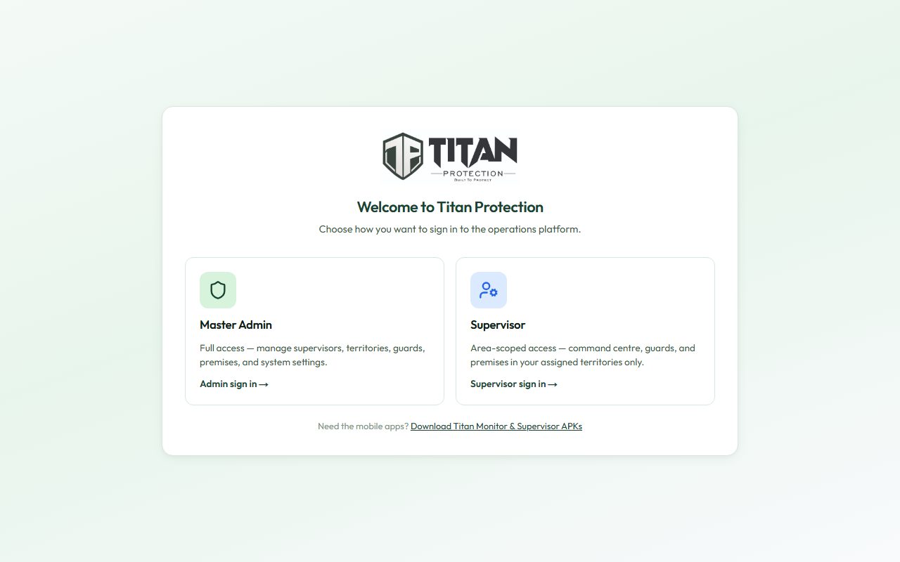 Titan Protection operations platform